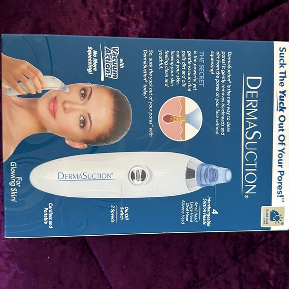 DERMASUCTION Facial Pore Vacuum kit Blackhead Extractor remover Cleans Pores set - Picture 2 of 2